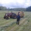 Round baling 4th cutting hay.
