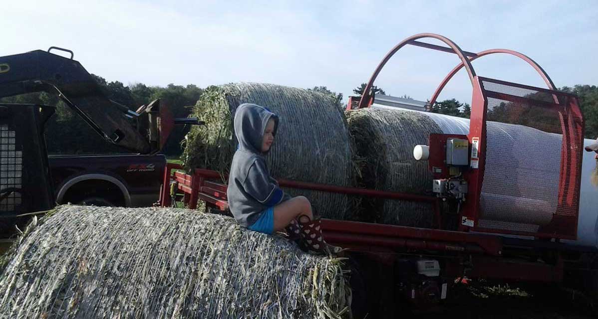 Tubing hay for winter fee.
