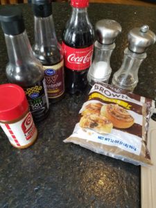 Brown sugar, Cola, seasoned salt and other flavorings.