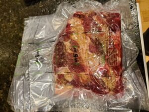 prime-rib in vacumn-sealed bag